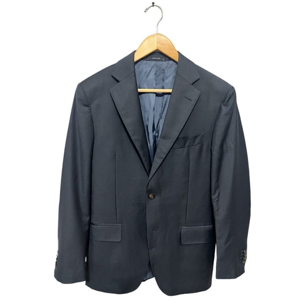 SuitSupply Blue Pure Wool Blazer Sport Coat 46 Super 110s